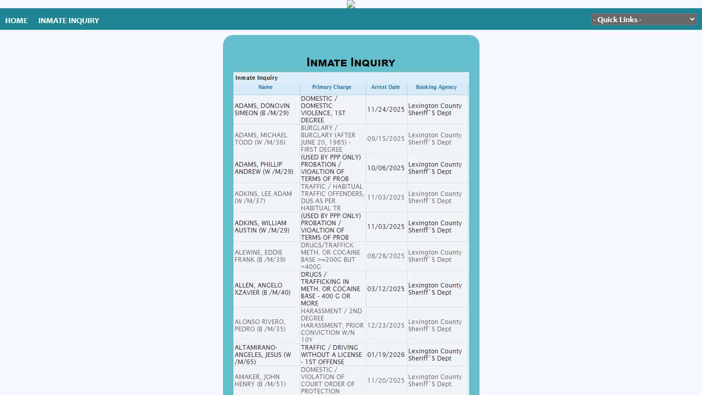 Lexington County Sheriff Office P2C